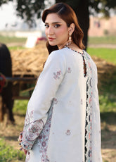 Asim Jofa Embroidered Lawn 3 Piece Unstitched Suit AJ25L D-AJELL-10